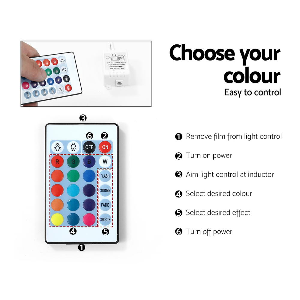 Crafted Comforts  Entertainment Unit TV Cabinet LED 145cm White Angus