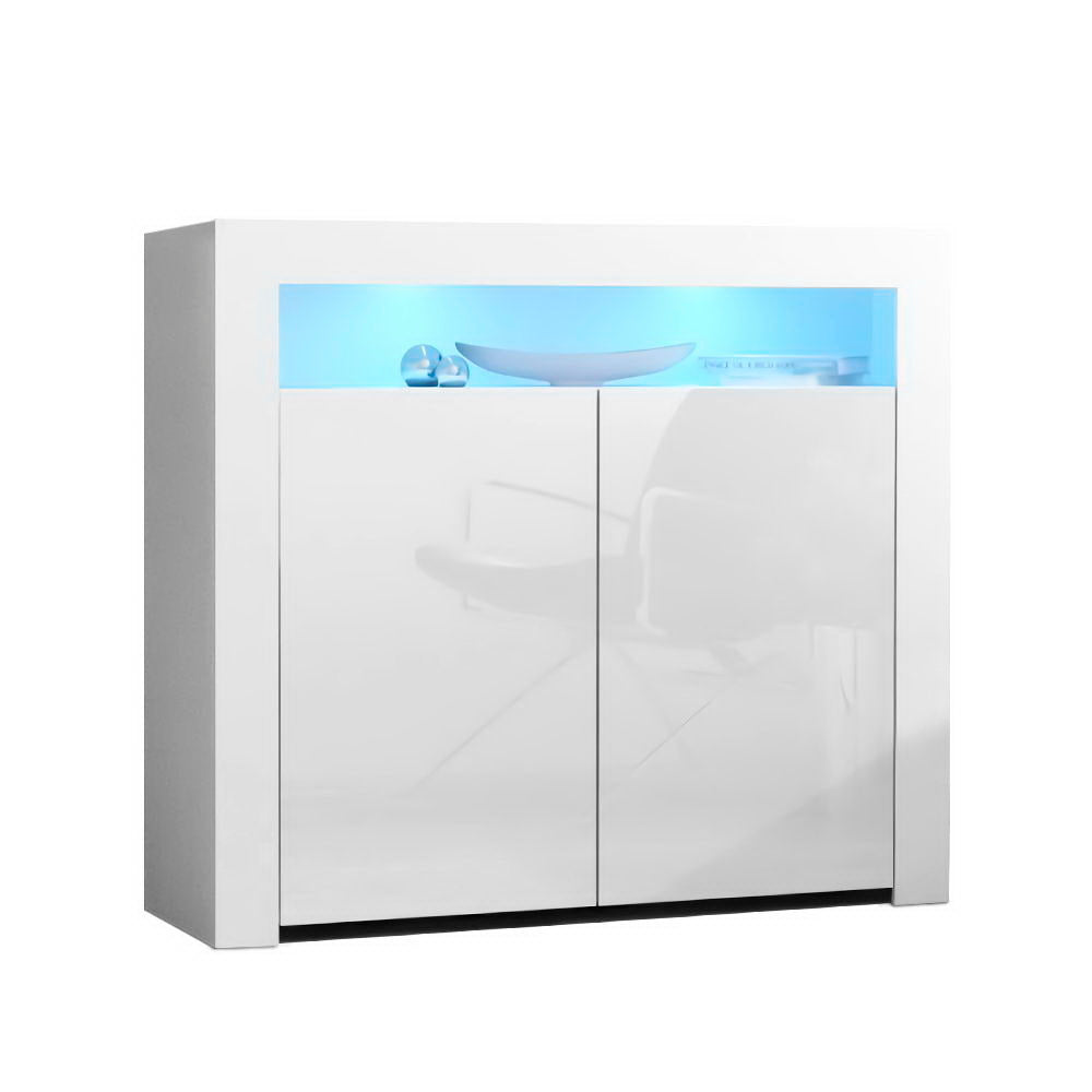 Crafted Comforts  Buffet Sideboard LED - ARNO White