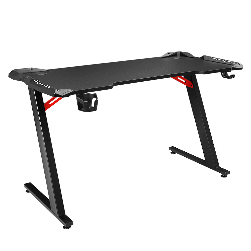 Crafted Comforts  Gaming Desk Computer Desks LED Light 120CM